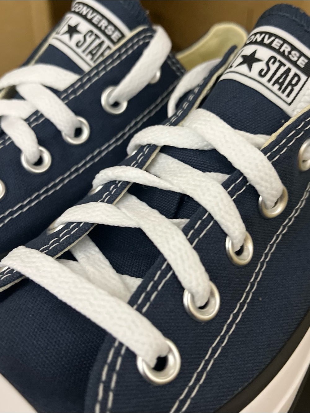 Converse Chuck Taylor All Star Navy Low Top Canvas Sneakers M9697 Unisex - Picture 2 of 5